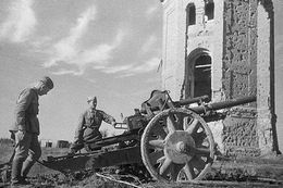 Захваченное немецкое орудие подо Ржевом, 1942 г. Фото: РИА Новости, Анатолий Гаранин